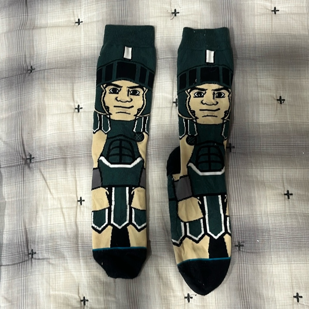 Michigan State Spartan Socks